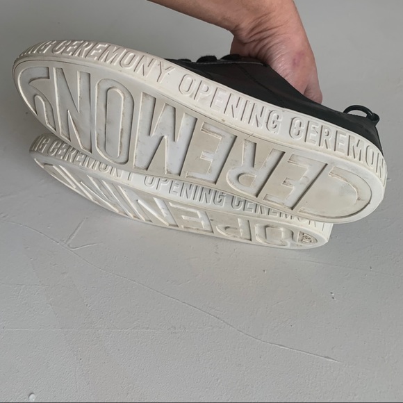 Opening Ceremony LEATHER Sneakers La Cienega BLACK - Picture 9 of 10